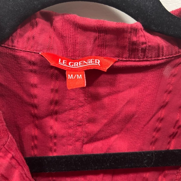 Red Button-Up Shirt - Picture 3 of 3